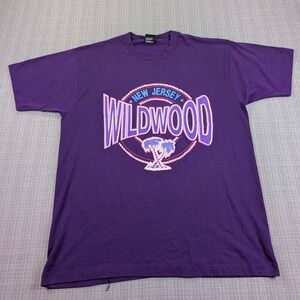 Vintage‎ 90s Screen Stars New Jersey Wildwood Single Stitch T-Shirt Size XL USA